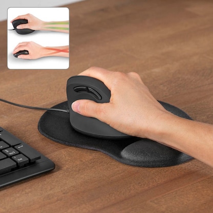 Artikelbild 3 für hama Mousepad mit Handgelenkauflage Ergonomic Mini schwarz, Artikelnummer 101572