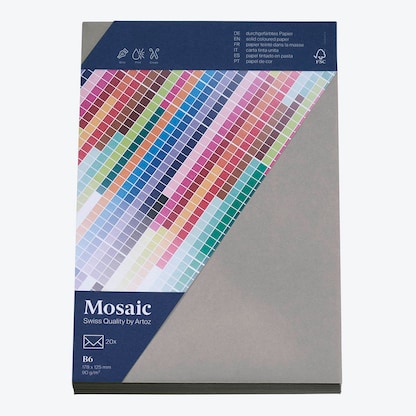 Artikelbild 2 für artoz Briefumschläge Mosaic DIN B6 ohne Fenster zement nassklebend 20 St., Artikelnummer 869931