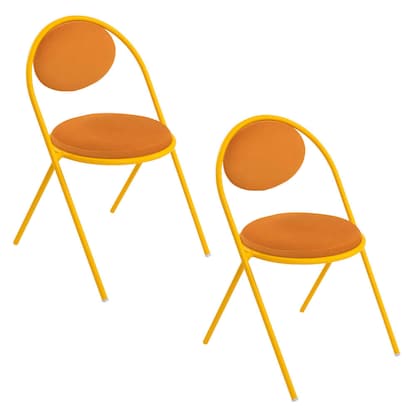 Artikelbild 2 für 2 meet powered by PAPERFLOW Besucherstühle SATURNE CHSATX2DSC.20.20 safran Kunstleder, Artikelnummer 230739