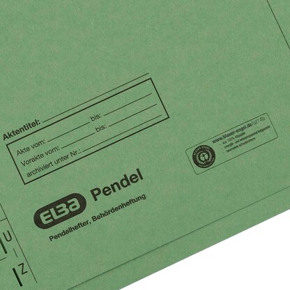 Artikelbild 5 für ELBA Pendelhefter Karton grün 1 x Amtsheftung, Artikelnummer 332599