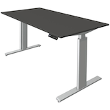 Artikelbild 1 für Kerkmann Move 3 tube elektrisch höhenverstellbarer Schreibtisch anthrazit rechteckig, T-Fuß-Gestell silber 160,0 x 80,0 cm, Artikelnummer 289484
