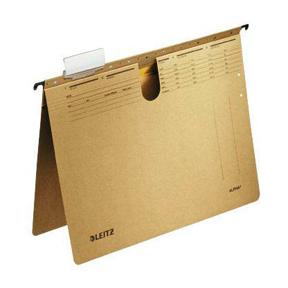 Artikelbild für 25 LEITZ Hängehefter ALPHA® 1914 Karton naturbraun 1 x kaufmännische Heftung, Artikelnummer 351641