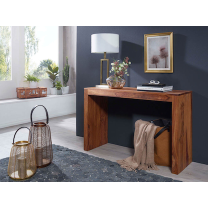 Artikelbild 4 für WOHNLING Schreibtisch braun rechteckig, Kufen-Gestell braun 115,0 x 40,0 cm, Artikelnummer 540272