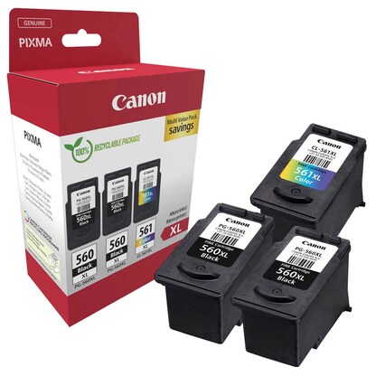 Artikelbild 2 für Canon PG-560XLx2/CL-561XL schwarz, color Druckköpfe, 3er-Set, Artikelnummer 143509