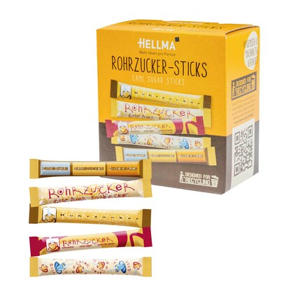 Artikelbild für HELLMA Rohrohrzucker-Sticks, 50 x 4,0 g, Artikelnummer 240087