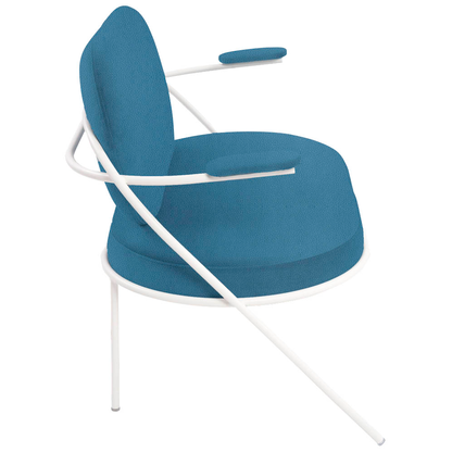 Artikelbild 2 für meet powered by PAPERFLOW 2-Sitzer Sofa SATURNE blau weiß Kunstleder, 1 St., Artikelnummer 231383