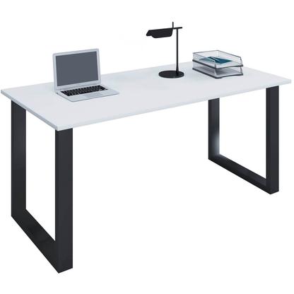 Artikelbild für VCM my office Lona Schreibtisch weiß rechteckig, U-Fuß-Gestell schwarz 160,0 x 80,0 cm, Artikelnummer 270056
