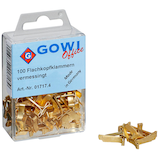 Artikelbild 1 für 100 Gowi Musterbeutelklammern Flachkopf, Artikelnummer 475398