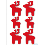 Artikelbild 1 für HERMA Aufkleber 6548 Elche, rot, 6 Etiketten, Artikelnummer 966818