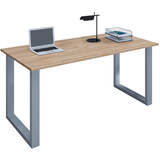 Artikelbild 1 für VCM my office Lona Schreibtisch sonoma-eiche rechteckig, U-Fuß-Gestell silber 160,0 x 80,0 cm, Artikelnummer 270019