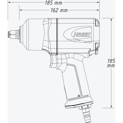 Artikelbild 2 für HAZET 9012EL-SPC Twin Turbo Druckluft-Schlagschrauber, Artikelnummer 582029