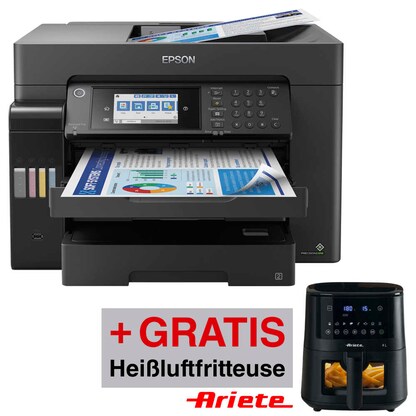 Artikelbild 19 für AKTION: EPSON EcoTank ET-16655 4 in 1 Tintenstrahl-Multifunktionsdrucker schwarz + GRATIS Ariete Airy Fryer 4 L Heißluftfritteuse mit 150 Euro CashBack, Artikelnummer 708097
