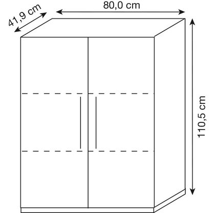 Artikelbild 2 für röhr Aktenschrank Imperia, 194-A32-9010-65-F1 weiß/quarzit 2 Fachböden 80,0 x 41,9 x 110,5 cm, Artikelnummer 186189