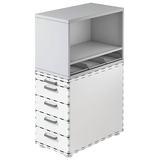 Artikelbild 1 für HAMMERBACHER Container-Aufsatz lichtgrau 42,8 x 80,0 x 53,0 cm, Artikelnummer 500544