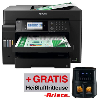 Artikelbild 20 für AKTION: EPSON EcoTank ET-16605 4 in 1 Tintenstrahl-Multifunktionsdrucker schwarz + GRATIS Ariete Airy Fryer 4 L Heißluftfritteuse mit 100 Euro CashBack, Artikelnummer 708101