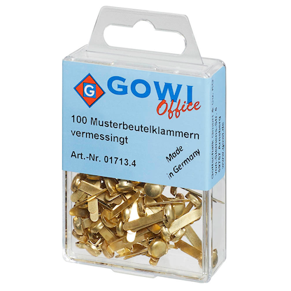 Artikelbild 5 für 100 Gowi Musterbeutelklammern Rundkopf, Artikelnummer 475386