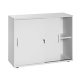 Artikelbild 1 für MÖBELPARTNER Schiebetürenschrank Work, 701343 lichtgrau 1 Fachboden 100,0 x 39,5 x 76,0 cm, Artikelnummer 357574