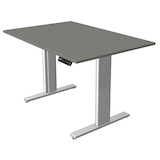 Artikelbild 1 für Kerkmann Move 3 tube elektrisch höhenverstellbarer Schreibtisch grafit rechteckig, T-Fuß-Gestell silber 120,0 x 80,0 cm, Artikelnummer 289423