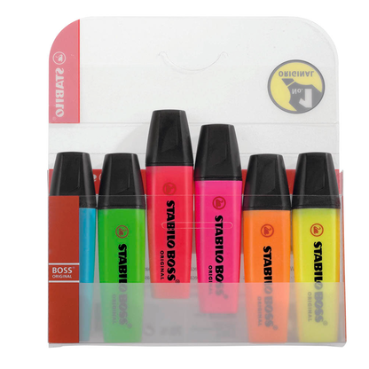 Artikelbild 2 für AKTION: STABILO BOSS ORIGINAL Textmarker farbsortiert, 8 St. + GRATIS Stabilo Fineliner schwarz, Artikelnummer 643266