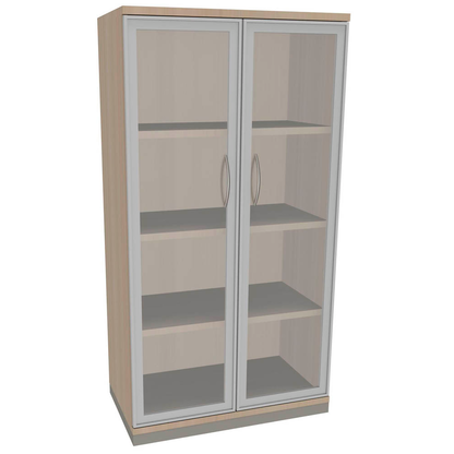 Artikelbild 9 für fm Aktenschrank Sidney, 4260267328866 akazie, Acrylglas klar 3 Fachböden 80,0 x 44,2 x 151,7 cm, Artikelnummer 371885