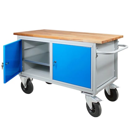 Artikelbild 3 für ADB Werkbank lichtgrau, lichtblau 130,0 x 60,0 x 82,7 cm, Artikelnummer 892964