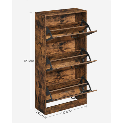 Artikelbild 2 für VASAGLE Schuhschrank, LBC030X01 braun keine Fachböden 60,0 x 24,0 x 120,0 cm, Artikelnummer 289346