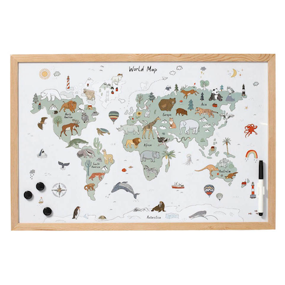 Artikelbild 2 für Zeller Whiteboard Weltkarte 60,0 x 40,0 cm natur, bunt Stahl, Artikelnummer 540129