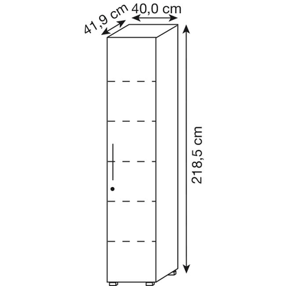 Artikelbild 2 für röhr Aktenschrank Imperia, 194-A68R-9010-65-F1 weiß/quarzit 5 Fachböden 40,0 x 41,9 x 218,5 cm, Artikelnummer 186213