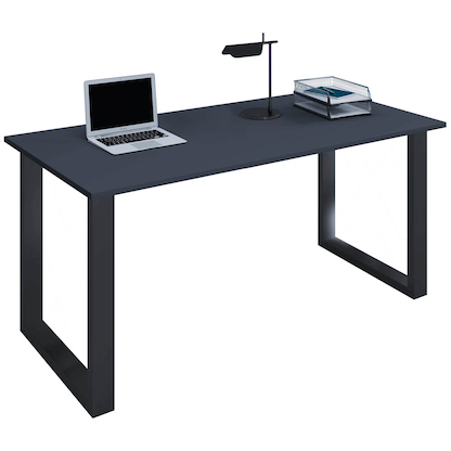 Artikelbild für VCM my office Lona Schreibtisch anthrazit rechteckig, U-Fuß-Gestell schwarz 160,0 x 80,0 cm, Artikelnummer 270047
