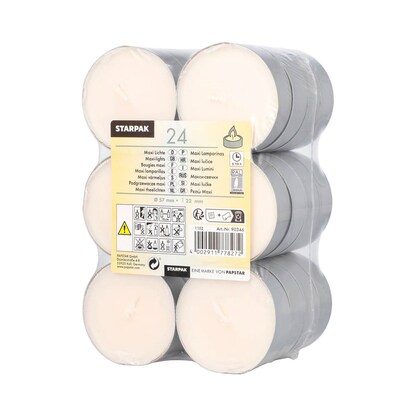 Artikelbild 2 für 24 STARPAK Teelichter weiß, Artikelnummer 840581