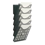 Artikelbild 1 für helit Wandprospekthalter the grid wall grau DIN A4 5 Fächer, Artikelnummer 951418