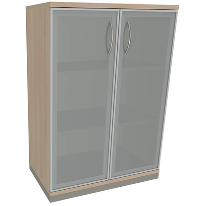 Artikelbild 6 für fm Aktenschrank Sidney, 4260267328804 akazie, Acrylglas satiniert 2 Fachböden 80,0 x 44,2 x 113,3 cm, Artikelnummer 371961