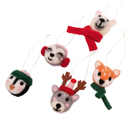 Artikelbild 3 für folia Deko-Anhänger Filzkugeln Wintertiere mehrfarbig, Artikelnummer 508182