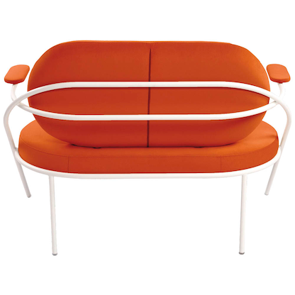 Artikelbild 4 für meet powered by PAPERFLOW 2-Sitzer Sofa SATURNE rost weiß Stoff, 1 St., Artikelnummer 231189