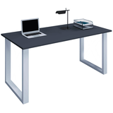 Artikelbild 1 für VCM my office Lona Schreibtisch anthrazit rechteckig, U-Fuß-Gestell silber 160,0 x 80,0 cm, Artikelnummer 270237