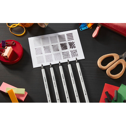 Artikelbild 5 für STABILO ARTY BLACK Filzstifte schwarz, 5 St., Artikelnummer 363709