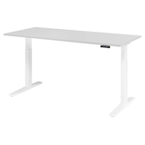 Artikelbild 1 für HAMMERBACHER XMKA19 elektrisch höhenverstellbarer Schreibtisch lichtgrau rechteckig, C-Fuß-Gestell weiß 180,0 x 80,0 cm, Artikelnummer 543837