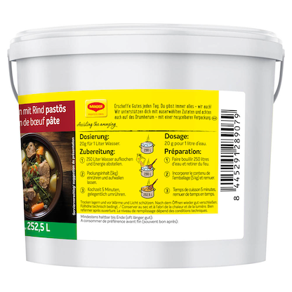 Artikelbild 3 für Maggi® Bouillon mit Rind pastös 5,0 kg, Artikelnummer 691419