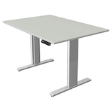 Artikelbild 1 für Kerkmann Move 3 tube elektrisch höhenverstellbarer Schreibtisch lichtgrau rechteckig, T-Fuß-Gestell silber 120,0 x 80,0 cm, Artikelnummer 289407