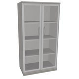 Artikelbild 1 für fm Aktenschrank Sidney, 4260267329023 lichtgrau, Acrylglas klar 3 Fachböden 80,0 x 44,2 x 151,7 cm, Artikelnummer 371894