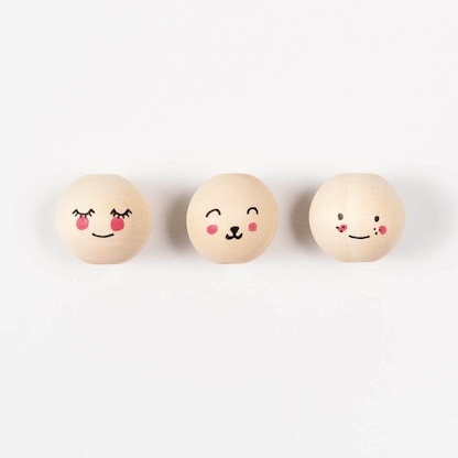 Artikelbild 3 für folia Bastelset Holzperlen Gesicht natur, Artikelnummer 479432