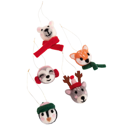 Artikelbild 4 für folia Deko-Anhänger Filzkugeln Wintertiere mehrfarbig, Artikelnummer 508182