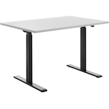 Artikelbild 1 für Topstar E-Table elektrisch höhenverstellbarer Schreibtisch lichtgrau rechteckig, T-Fuß-Gestell schwarz 120,0 x 80,0 cm, Artikelnummer 501264