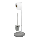 Artikelbild 1 für WENKO WC-Garnitur Pebble steingrau Stein, Artikelnummer 811293