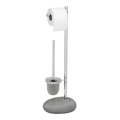 Artikelbild 4 für WENKO WC-Garnitur Pebble steingrau Stein, Artikelnummer 811293