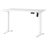Artikelbild 1 für GERMANIA Boras höhenverstellbarer Schreibtisch weiß rechteckig, T-Fuß-Gestell weiß 120,0 x 80,0 cm, Artikelnummer 664443
