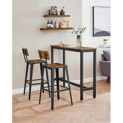 Artikelbild 4 für 2 VASAGLE Barhocker LBC078B01 braun, Artikelnummer 289979