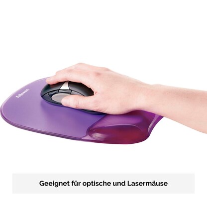 Artikelbild 3 für Fellowes Mousepad mit Handgelenkauflage Crystals Gel violett, Artikelnummer 420596