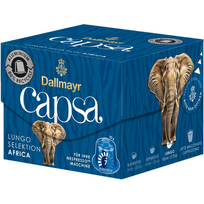 Artikelbild 5 für Dallmayr Capsa Lungo Selektion Africa Kaffeekapseln, Arabica- und Robustabohnen 10 Portionen, Artikelnummer 339931