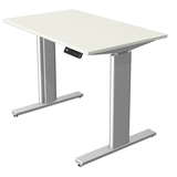 Artikelbild 1 für Kerkmann Move 3 tube elektrisch höhenverstellbarer Schreibtisch weiß rechteckig, T-Fuß-Gestell silber 100,0 x 60,0 cm, Artikelnummer 289344